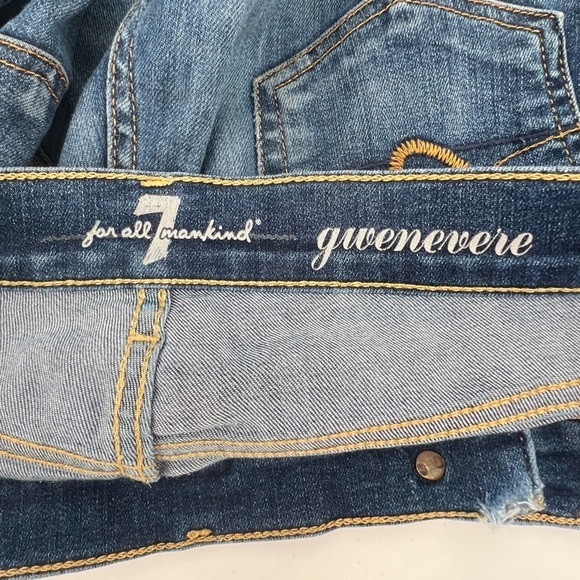 7 For All Mankind Junior’s Gwenevere Ankle Skinny Mid Rise Jeans Size 26 - Picture 4 of 5
